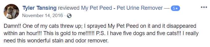  <a href='https://www.mypetpeed.com/review_groups/cat/'>Cat</a>, <a href='https://www.mypetpeed.com/review_groups/dog/'>Dog</a>, <a href='https://www.mypetpeed.com/review_groups/joe/'>Joe</a>, <a href='https://www.mypetpeed.com/review_groups/odor/'>Odor</a>, <a href='https://www.mypetpeed.com/review_groups/vomit/'>Vomit</a>