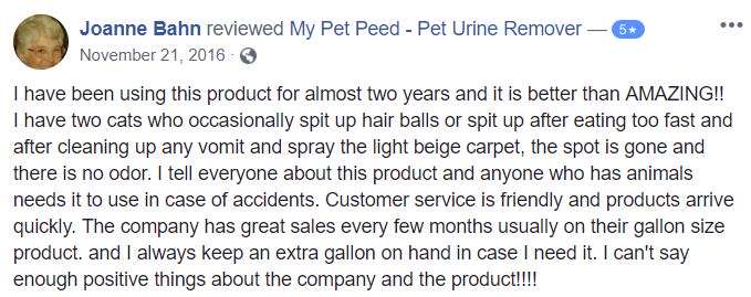  <a href='https://www.mypetpeed.com/review_groups/carpet/'>Carpet</a>, <a href='https://www.mypetpeed.com/review_groups/cat/'>Cat</a>, <a href='https://www.mypetpeed.com/review_groups/cat-spray/'>Cat Spray</a>, <a href='https://www.mypetpeed.com/review_groups/joe/'>Joe</a>, <a href='https://www.mypetpeed.com/review_groups/odor/'>Odor</a>, <a href='https://www.mypetpeed.com/review_groups/stains/'>Stains</a>, <a href='https://www.mypetpeed.com/review_groups/urine/'>Urine</a>, <a href='https://www.mypetpeed.com/review_groups/vomit/'>Vomit</a>