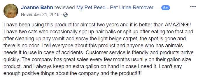 <a href='https://www.mypetpeed.com/review_groups/carpet/'>Carpet</a>, <a href='https://www.mypetpeed.com/review_groups/cat/'>Cat</a>, <a href='https://www.mypetpeed.com/review_groups/cat-spray/'>Cat Spray</a>, <a href='https://www.mypetpeed.com/review_groups/joe/'>Joe</a>, <a href='https://www.mypetpeed.com/review_groups/odor/'>Odor</a>, <a href='https://www.mypetpeed.com/review_groups/stains/'>Stains</a>, <a href='https://www.mypetpeed.com/review_groups/urine/'>Urine</a>, <a href='https://www.mypetpeed.com/review_groups/vomit/'>Vomit</a>